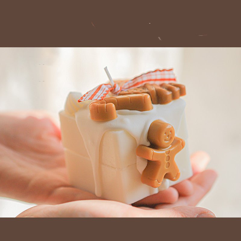 Homemade Gingerbread Man Christmas Scented Candles
