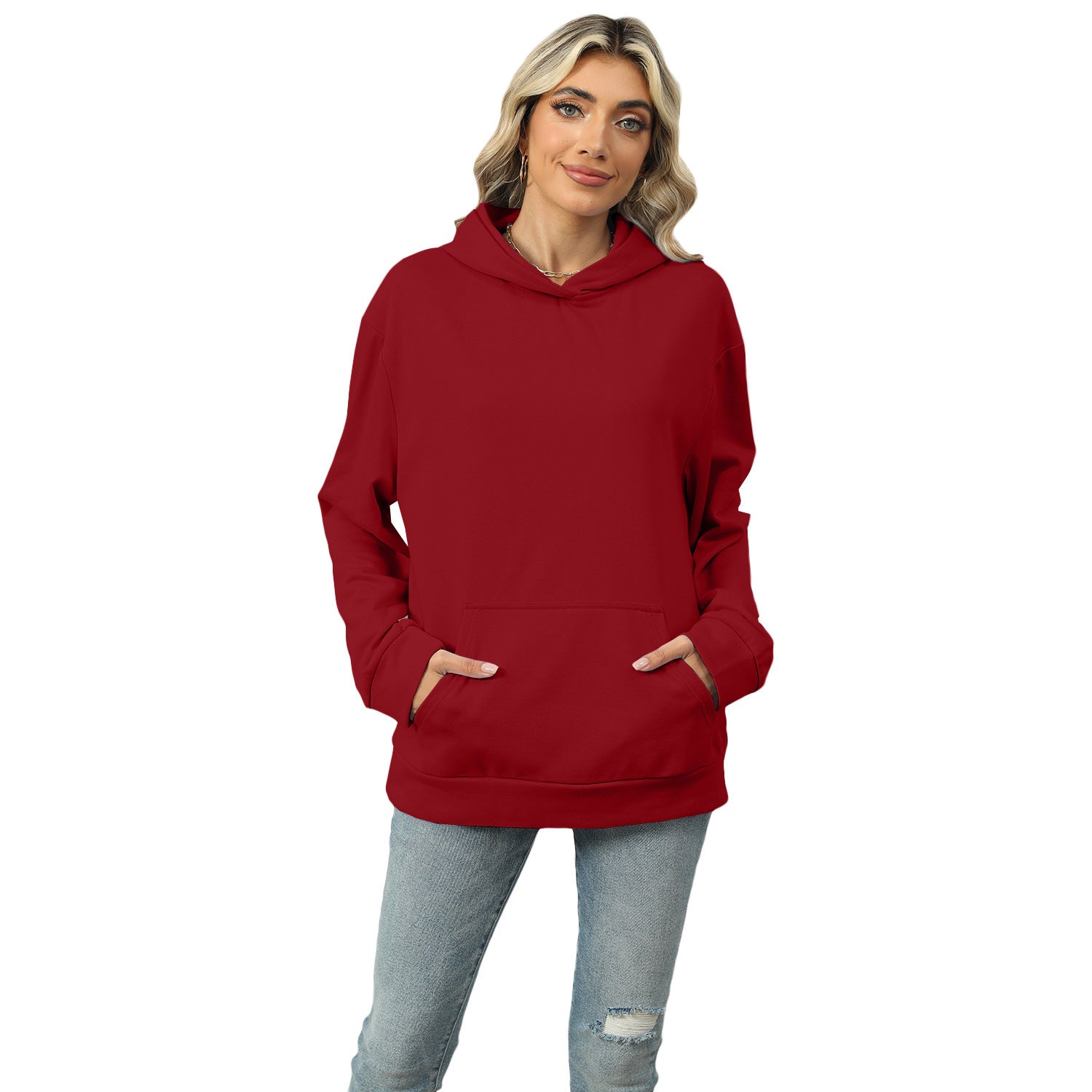 Casual Hooded Pocket Sweatshirt Women
