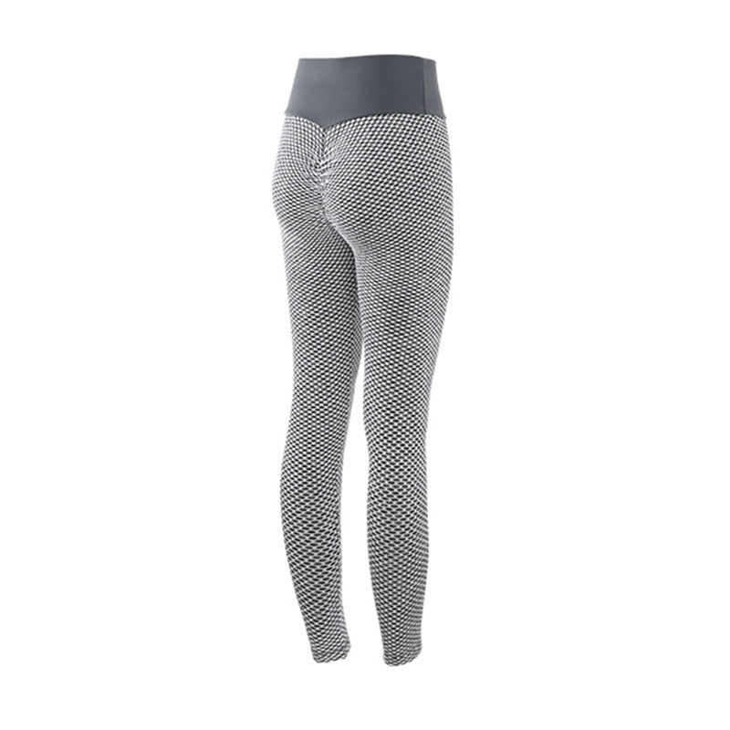 Plaid Leggings Fitness Yoga Pants Women's Seamless High Waist Breathable Gym Leggings
