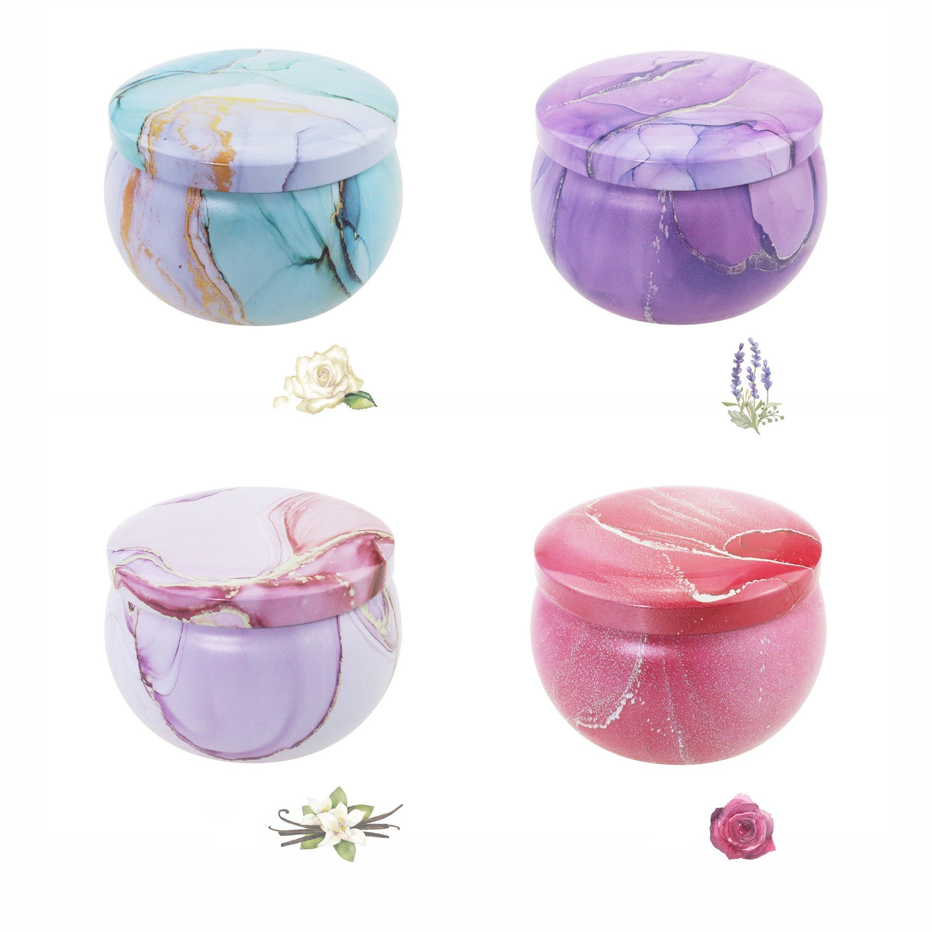 Fragrant Dried Flower Scented Candles Home Sprinkling Birthday Candles With Souvenirs
