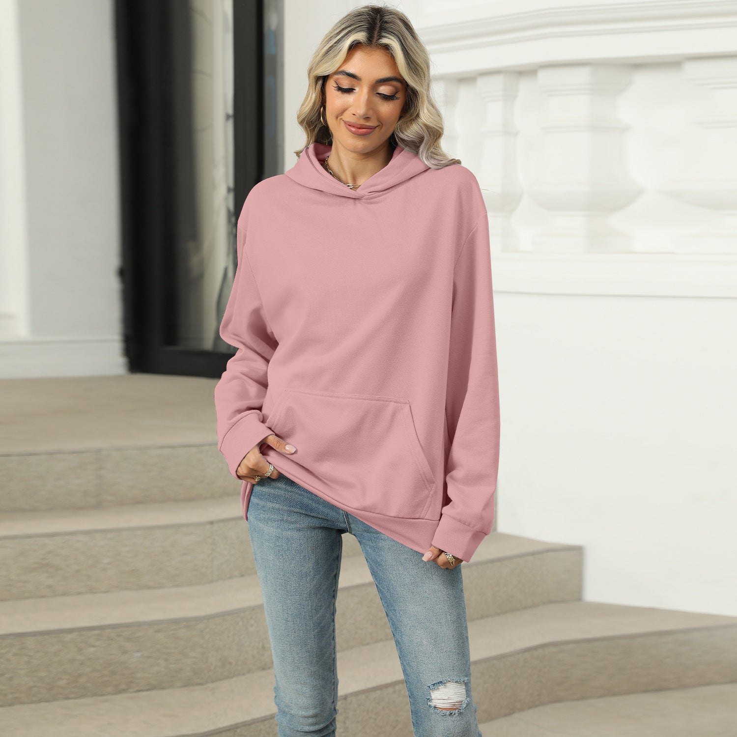 Casual Hooded Pocket Sweatshirt Women
