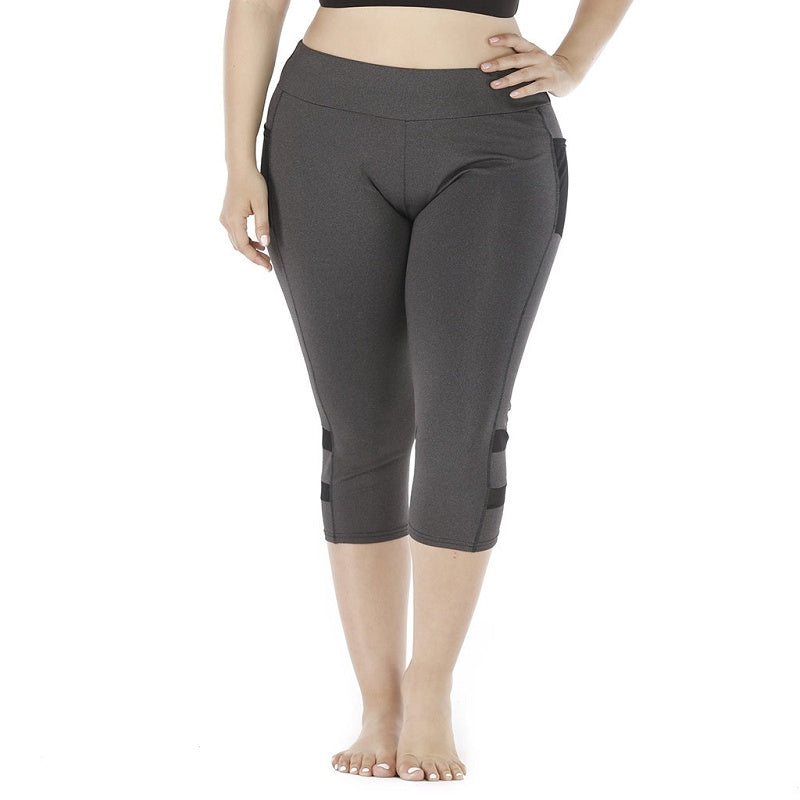 Women's plus size sports cutout leggings
