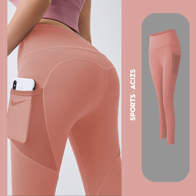 Yoga Pants Women With Pocket Leggings Sport Girl Gym Leggings Women Tummy Control Jogging Tights Female Fitness Pants
