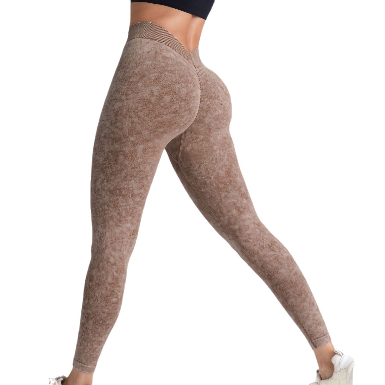 Peach Hip Raise Seamless Yoga Pants Women's Elastic High Waist
