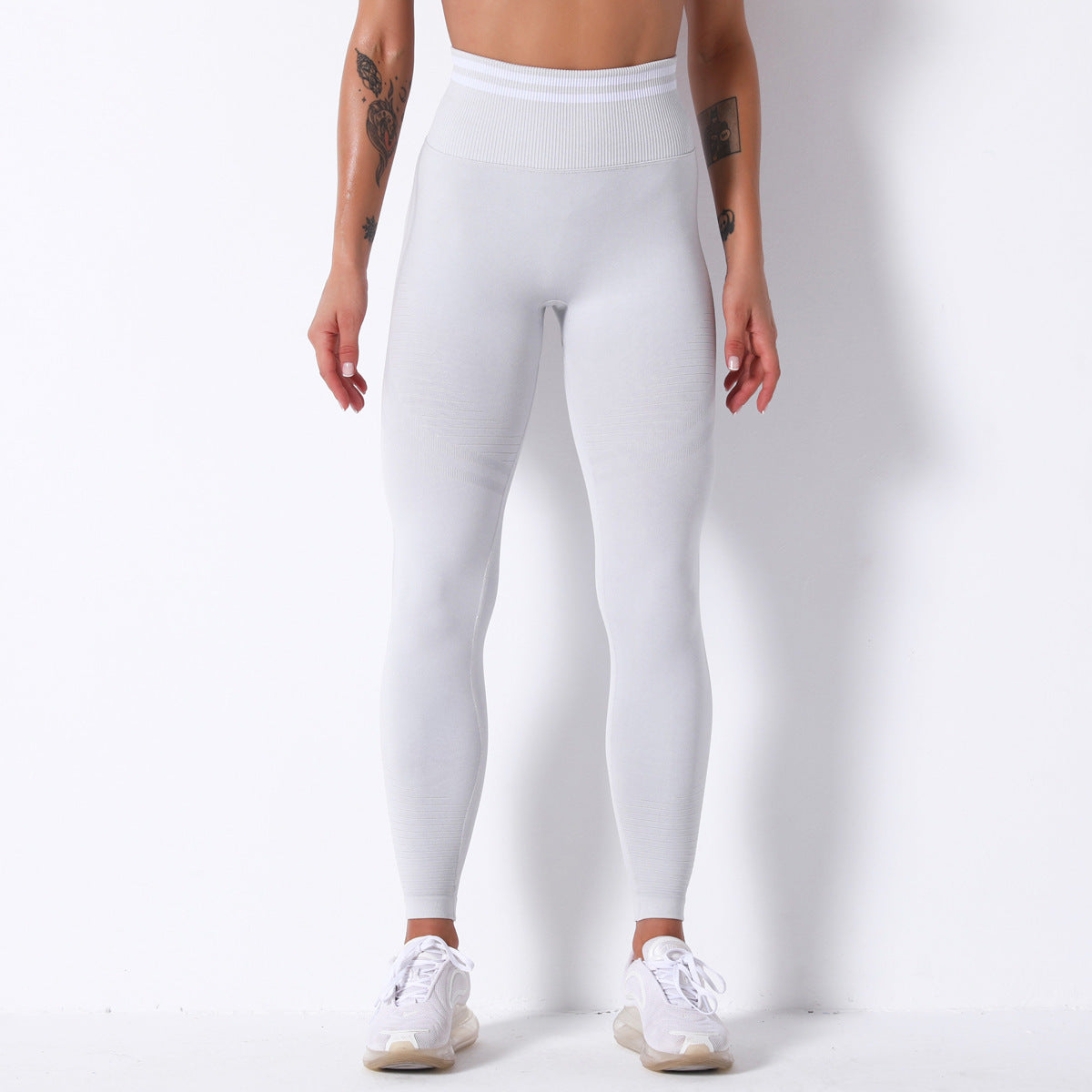 Seamless Knitted Peach Hip Yoga Pants
