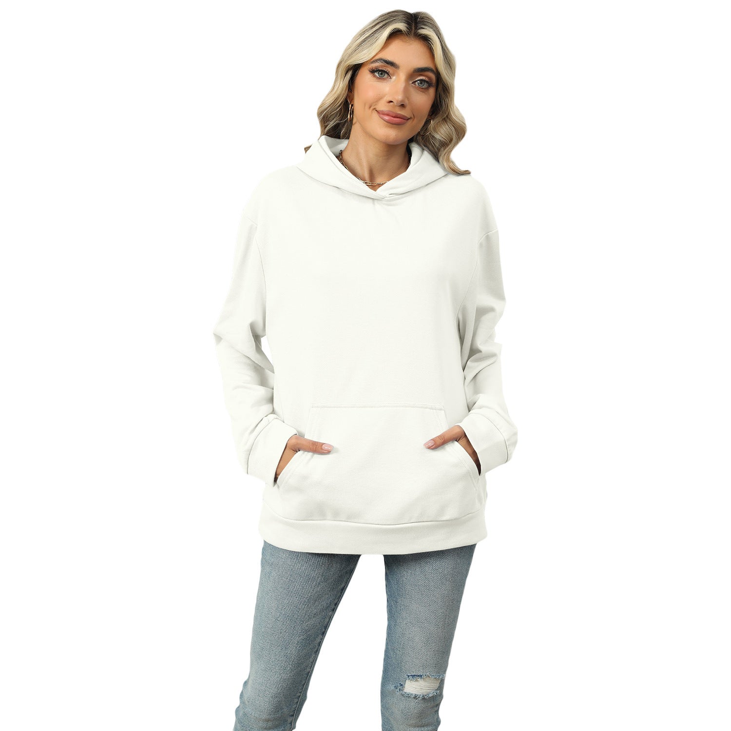 Casual Hooded Pocket Sweatshirt Women
