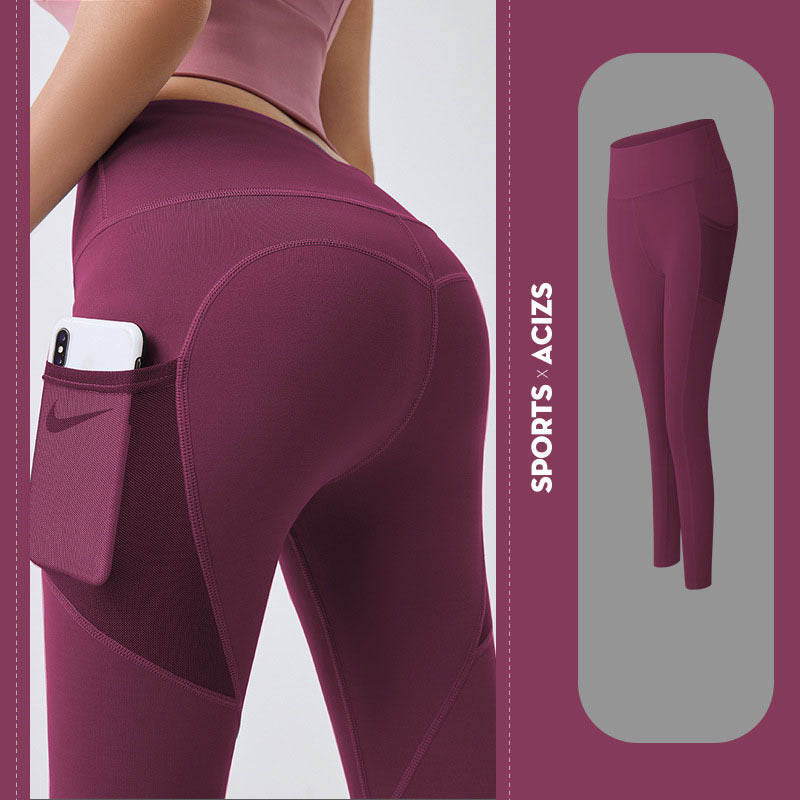 Yoga Pants Women With Pocket Leggings Sport Girl Gym Leggings Women Tummy Control Jogging Tights Female Fitness Pants
