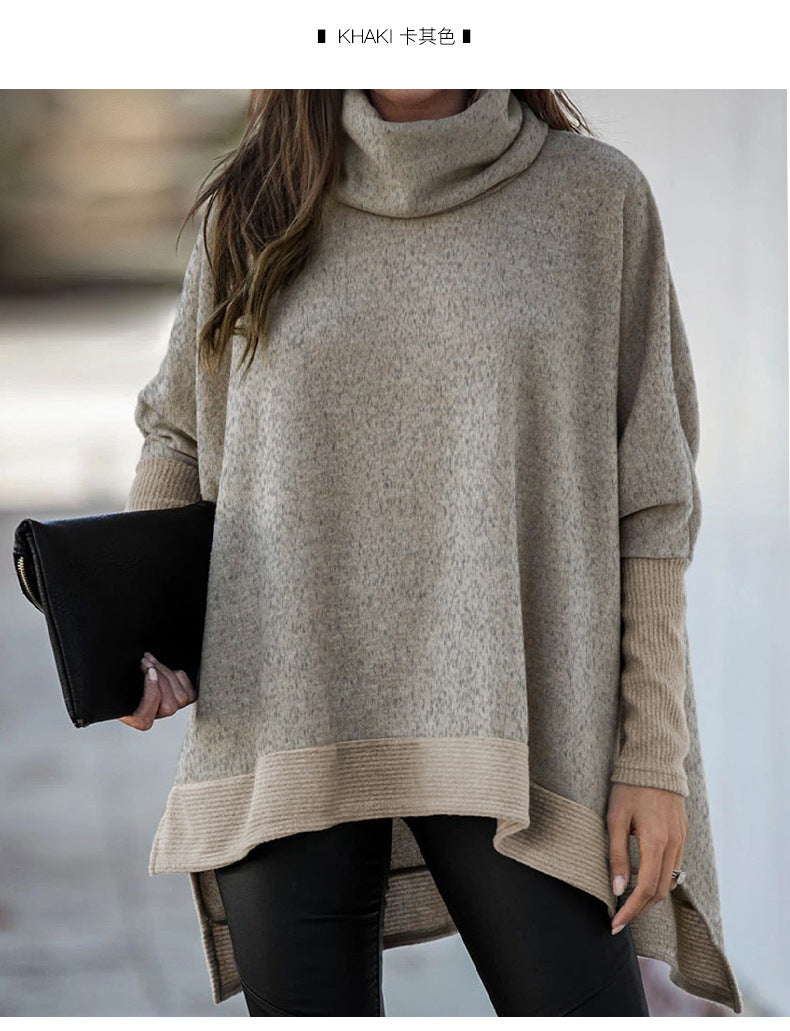 New Bat Sleeve Loose Turtleneck Sweater
