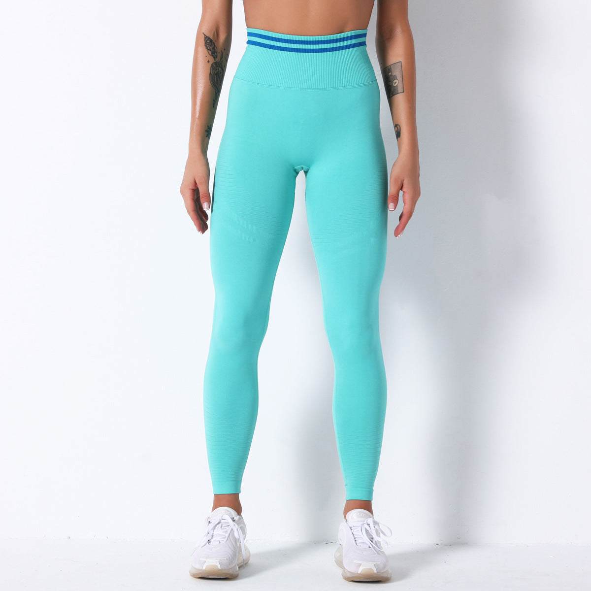 Seamless Knitted Peach Hip Yoga Pants
