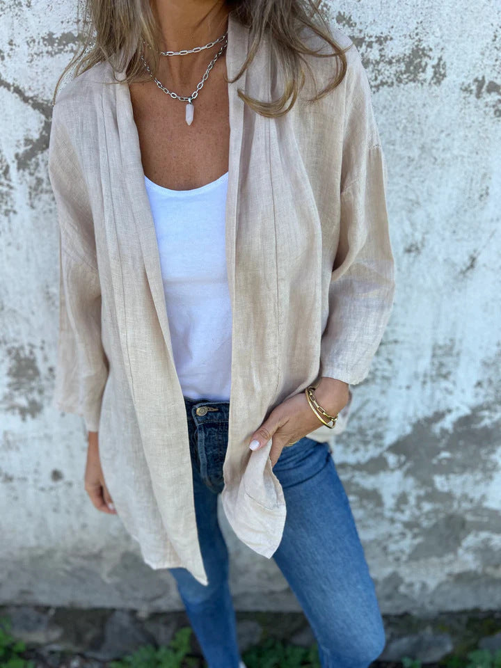 Loose Pockets Cardigan Outerwear Top Women
