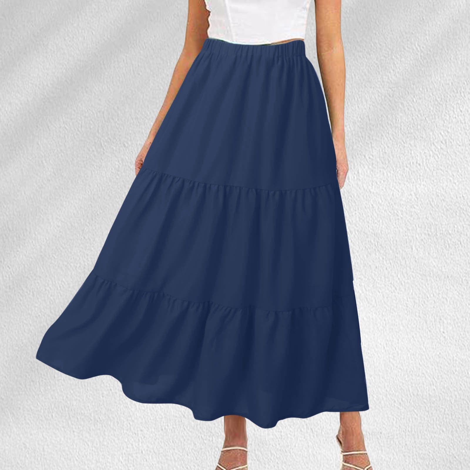 Women's Summer Bohemian Long Skirt With Pockets
