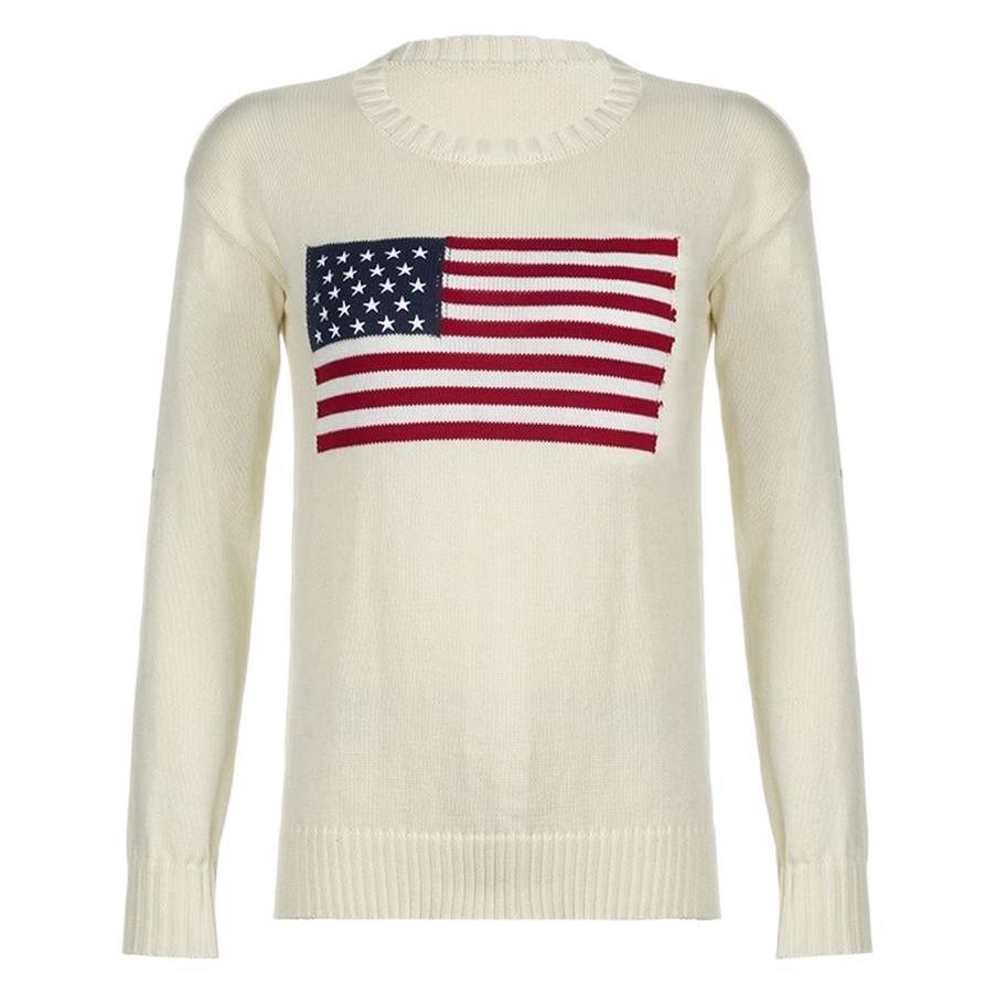 Women's Retro Long-sleeved Pullover Round Neck Sweater
