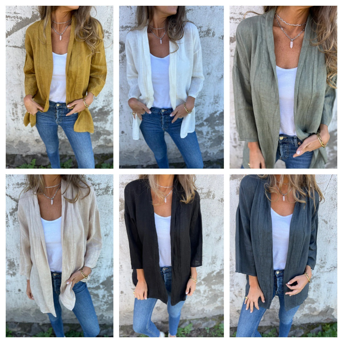 Loose Pockets Cardigan Outerwear Top Women
