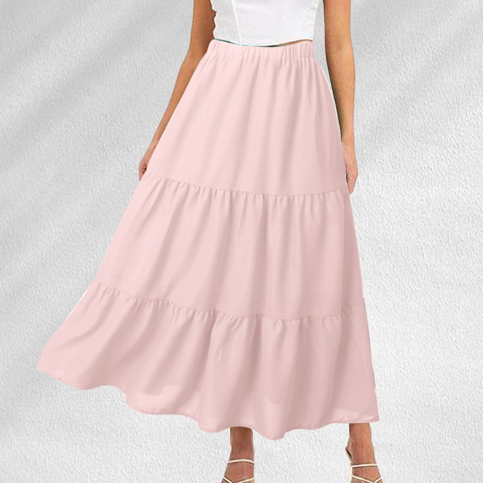 Women's Summer Bohemian Long Skirt With Pockets
