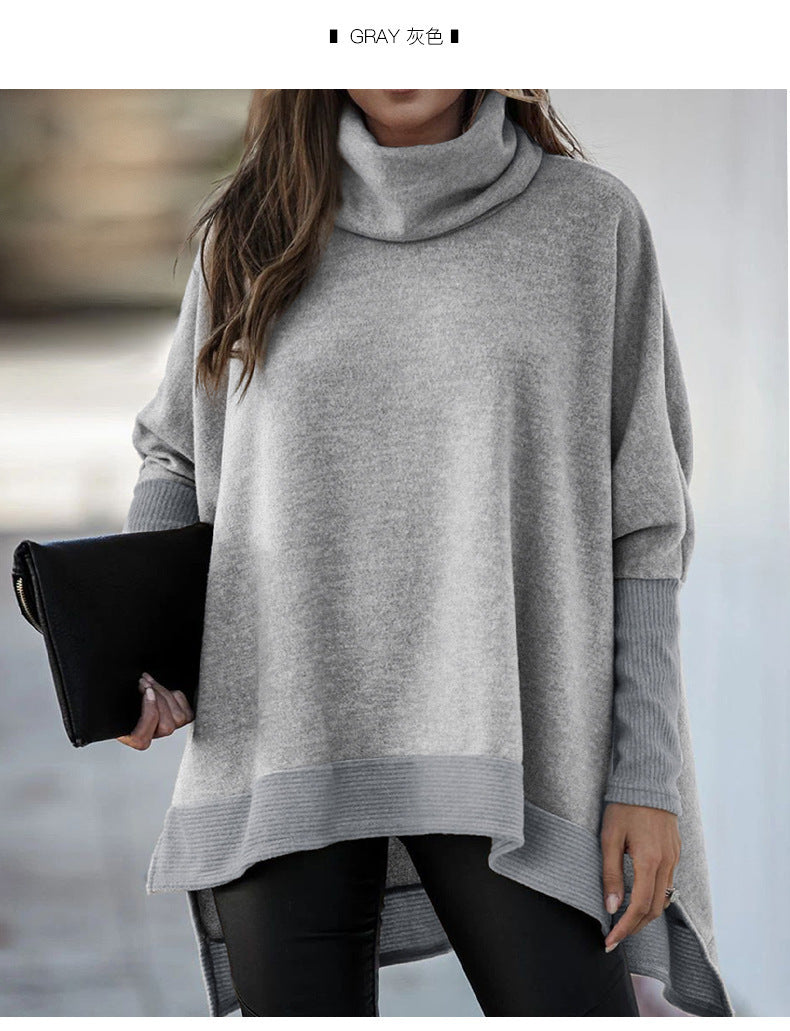 New Bat Sleeve Loose Turtleneck Sweater
