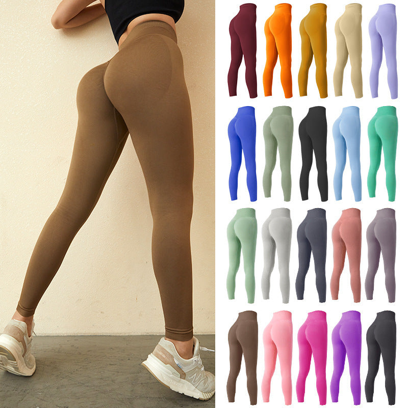 Seamless Leggings Yoga Pants Tummy Control Workout Running Yoga Leggings For Women
